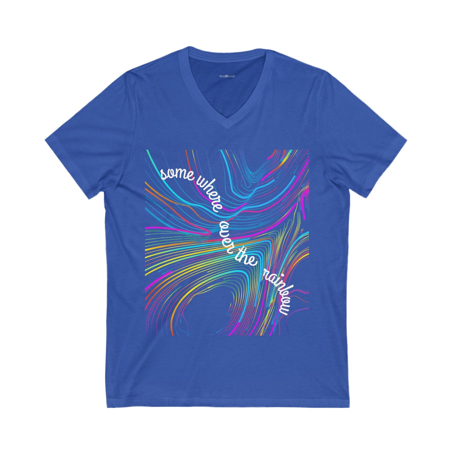 Somewhere over the rainbow - Unisex Jersey Short Sleeve V-Neck Tee