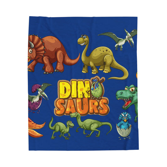 Dinosaurs Velveteen Plush Blanket