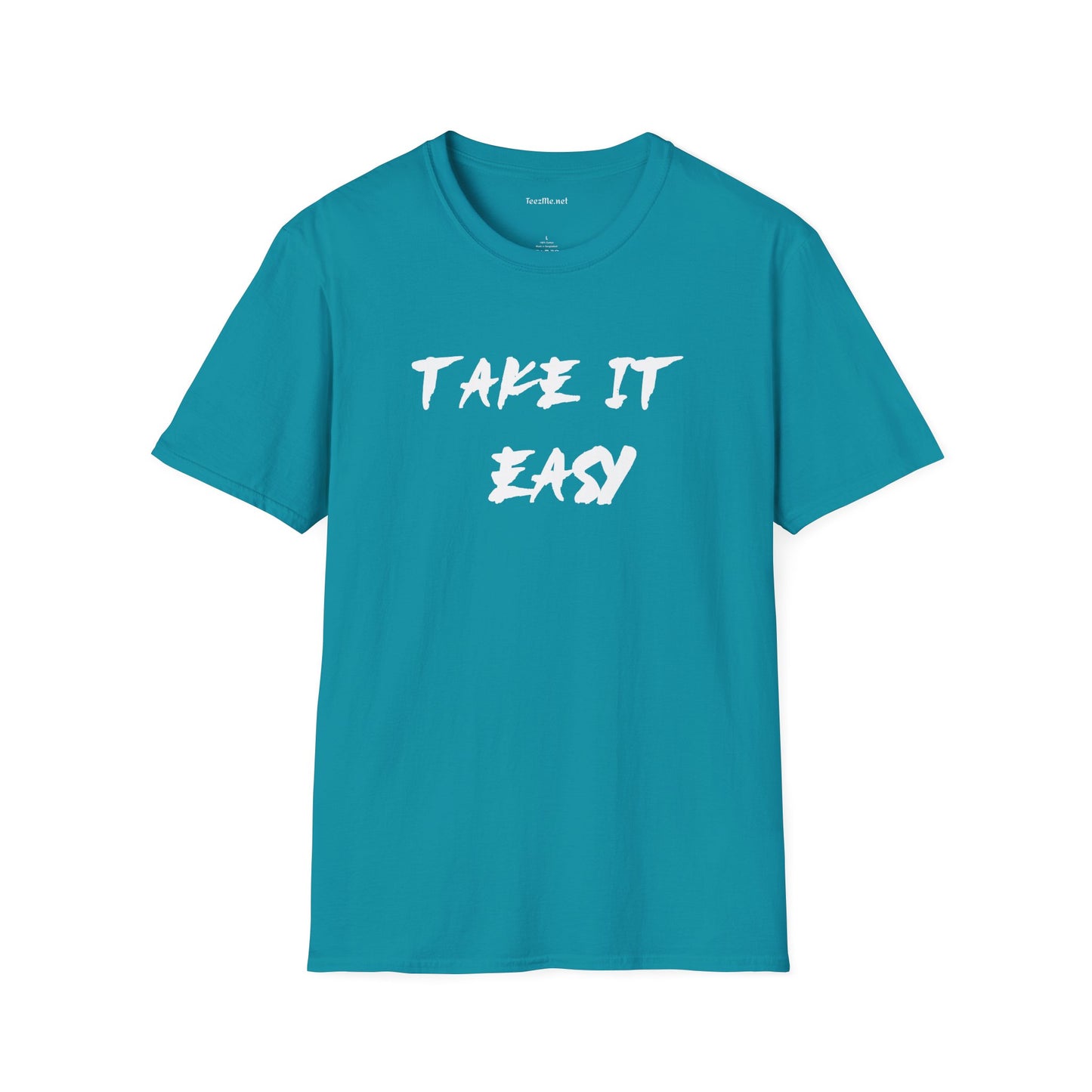 Take It Easy (white) Unisex Softstyle T-Shirt 100% Cotton