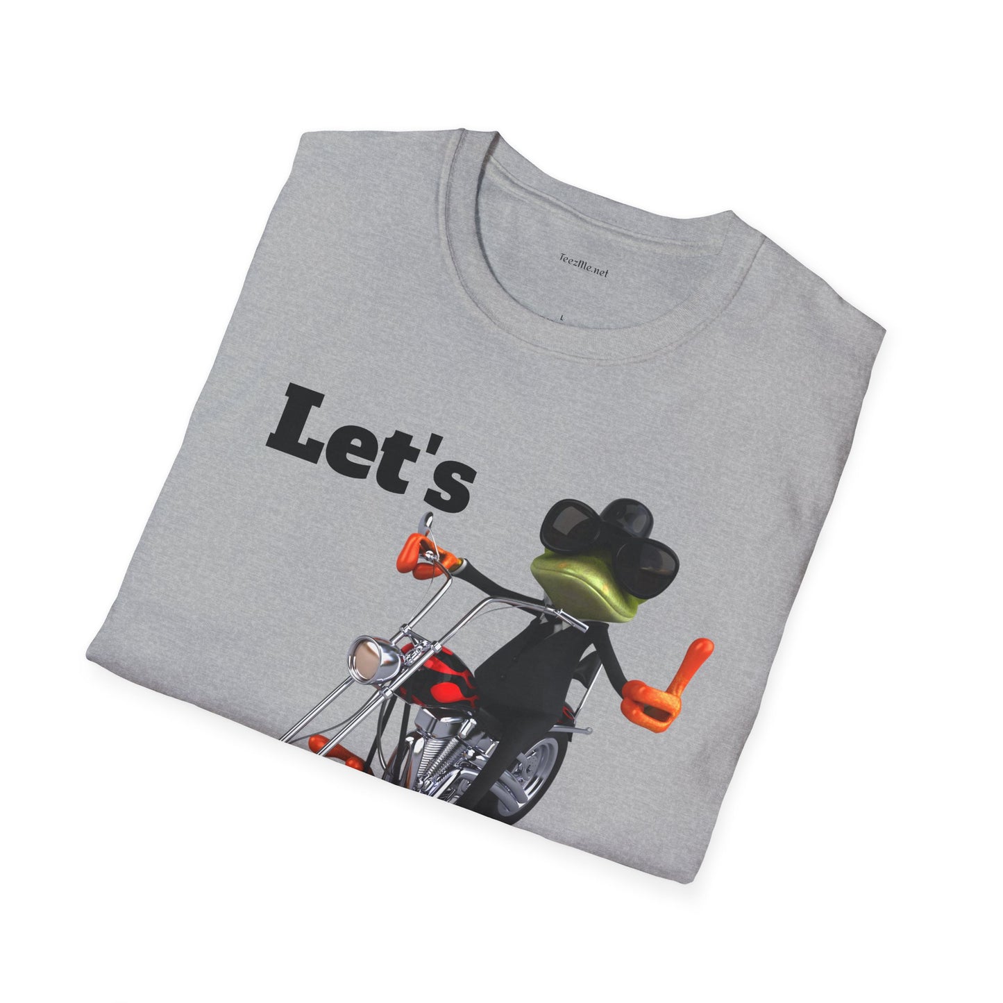 Let's Ride - Unisex Softstyle T-Shirt 100% Cotton Graphic Motorcycle Harley