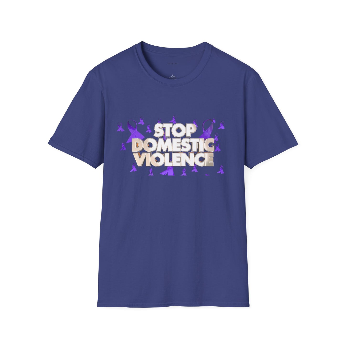 STOP DOMESTIC VIOLENCE - Unisex Softstyle T-Shirt 100% Cotton Graphic
