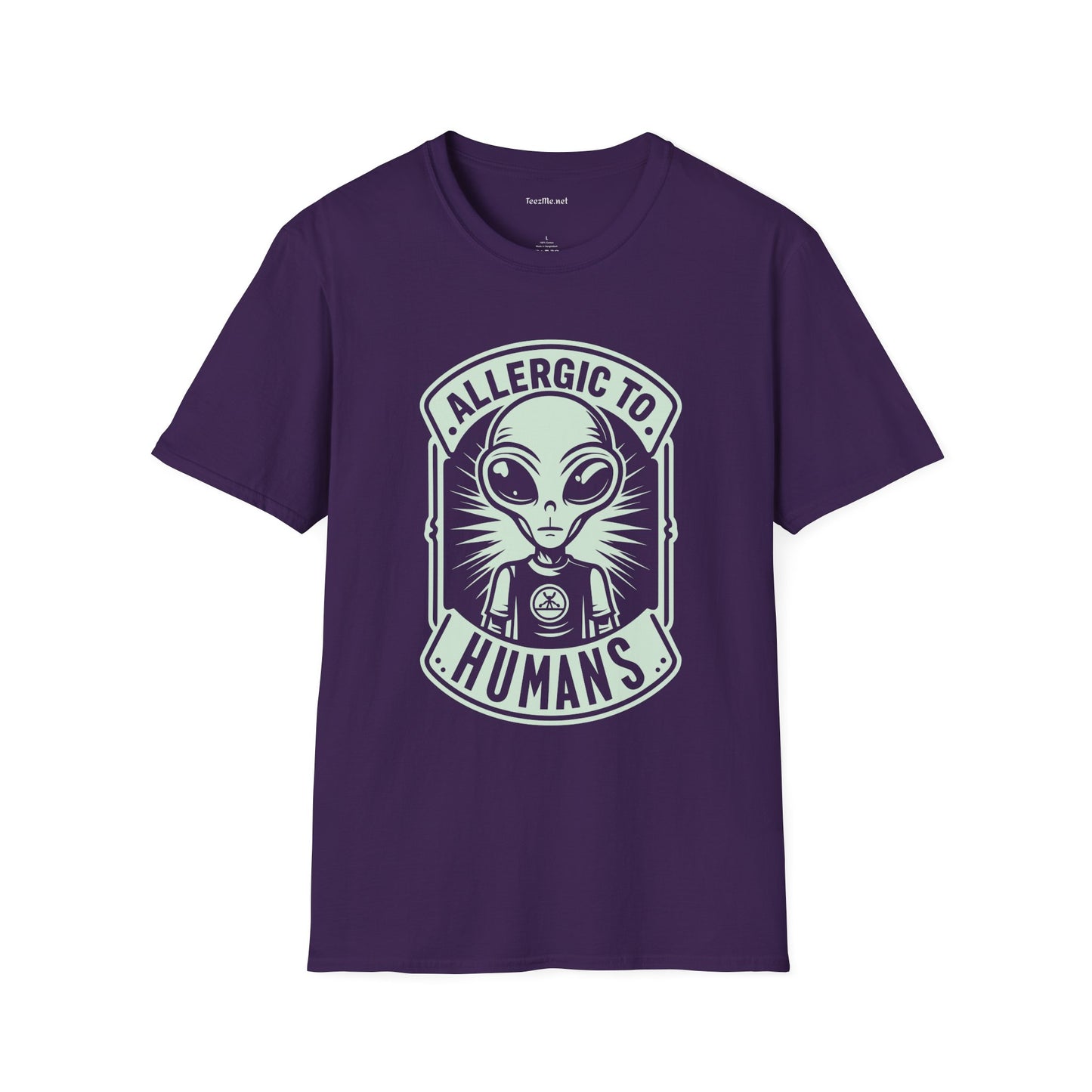 Allergic to Humans Unisex Softstyle T-Shirt 100% Cotton Graphic