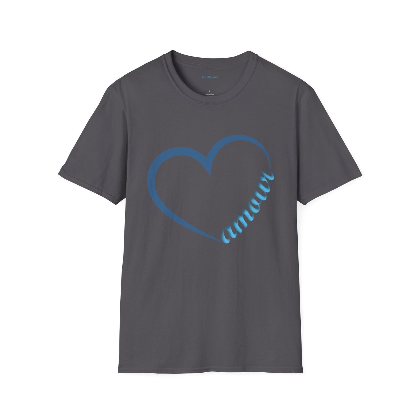 Amour (Turquoise) Unisex Softstyle T-Shirt 100% Cotton Graphic