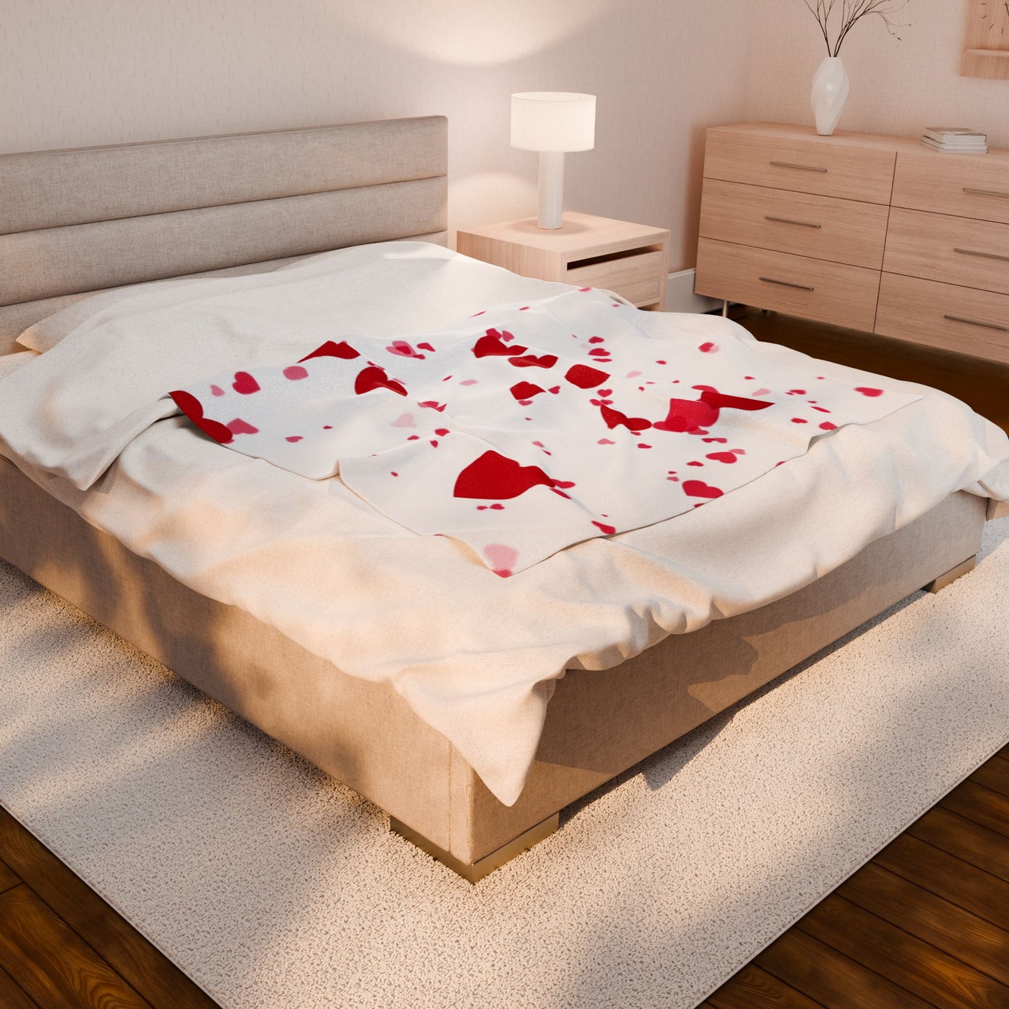 Hearts - Velveteen Plush Blanket Graphic