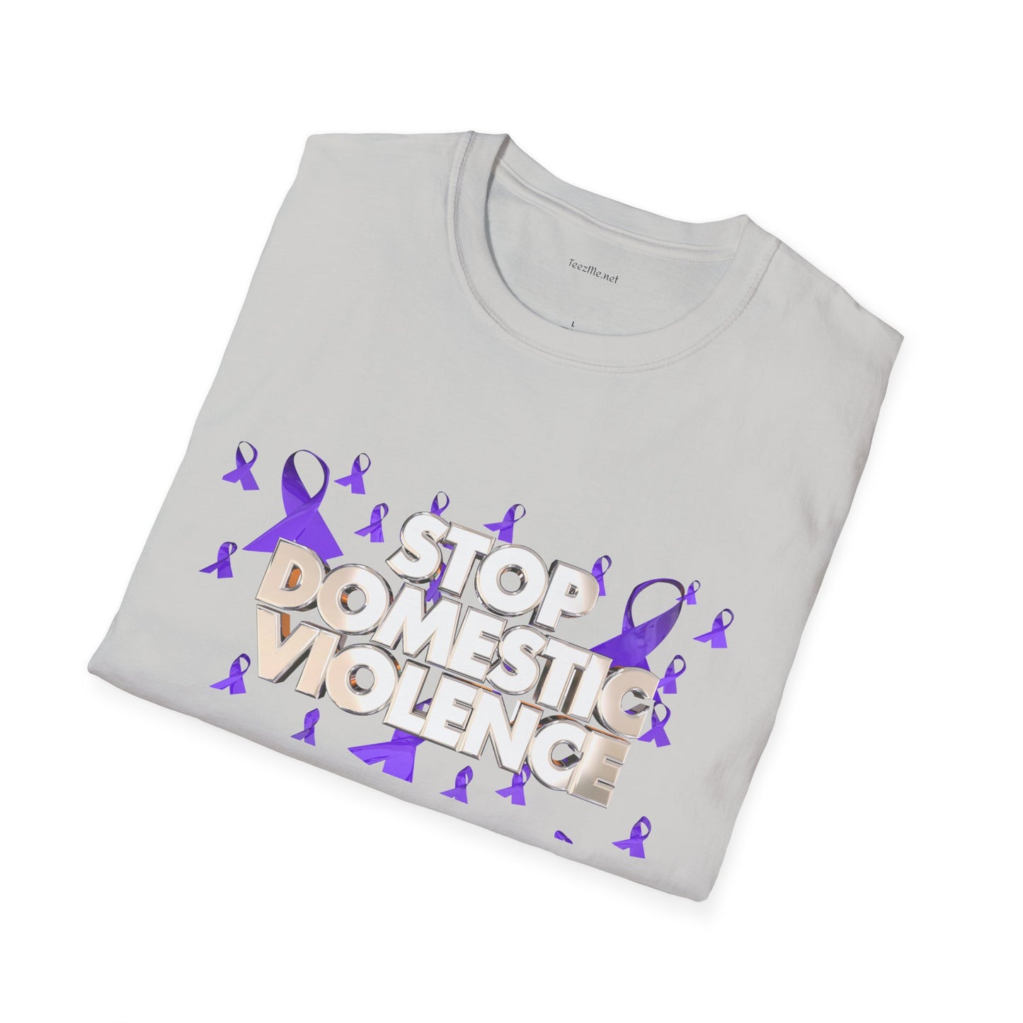 STOP DOMESTIC VIOLENCE - Unisex Softstyle T-Shirt 100% Cotton Graphic
