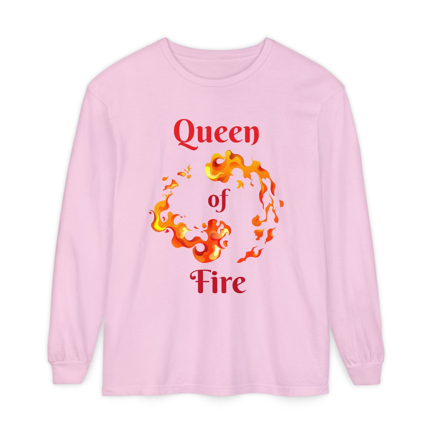 Queen of Fire - Unisex Garment-dyed Long Sleeve T-Shirt