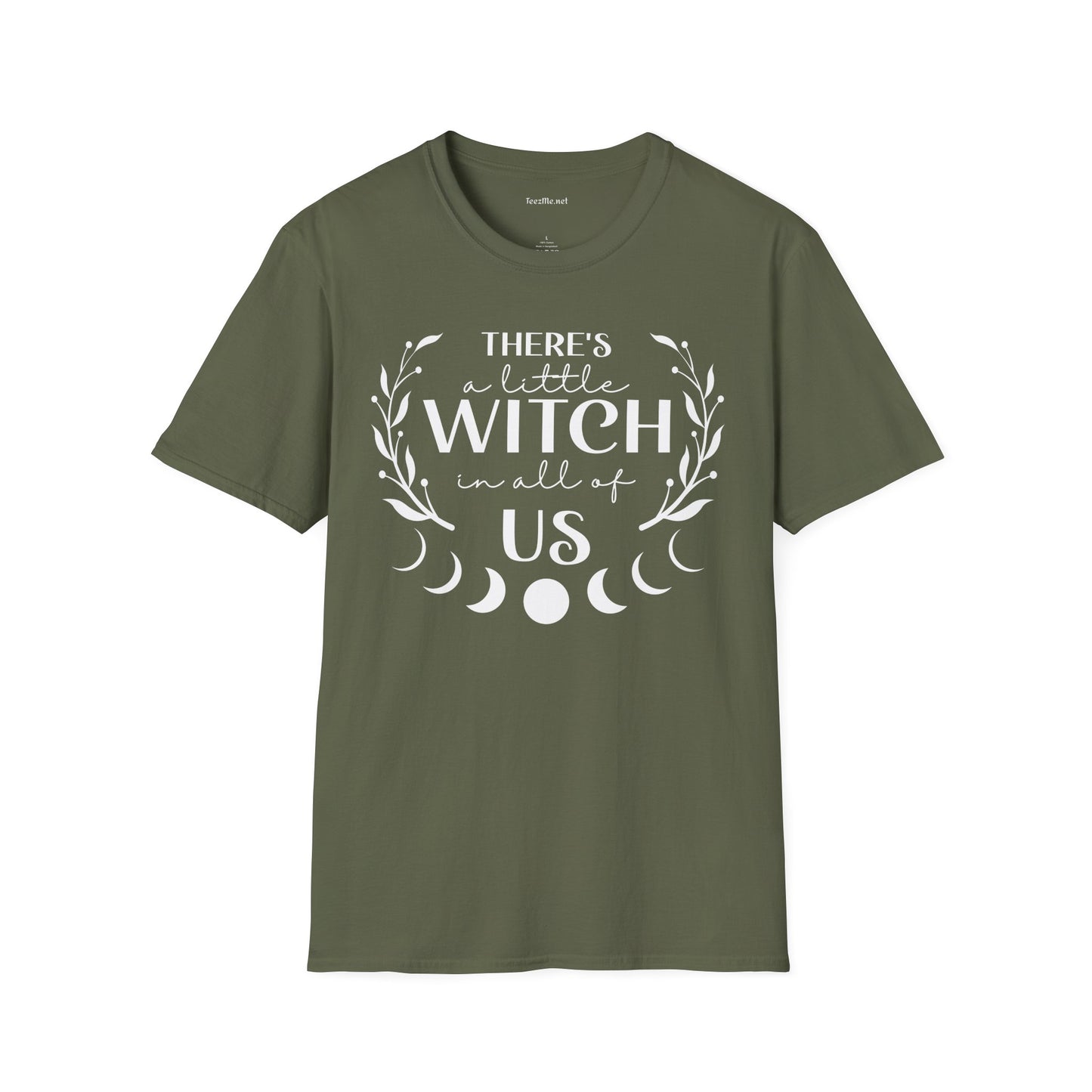 There's a Little Witch in All of Us Unisex Softstyle T-Shirt 100% Cotton Graphic
