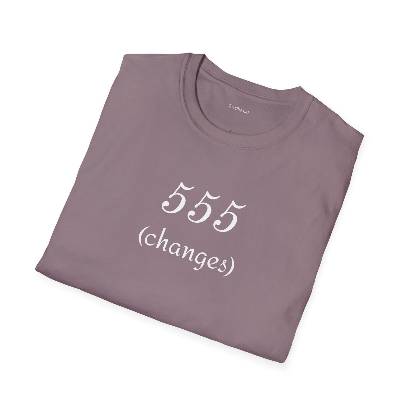 555 (changes) - Unisex Softstyle T-Shirt 100% Cotton Graphic #angel numbers