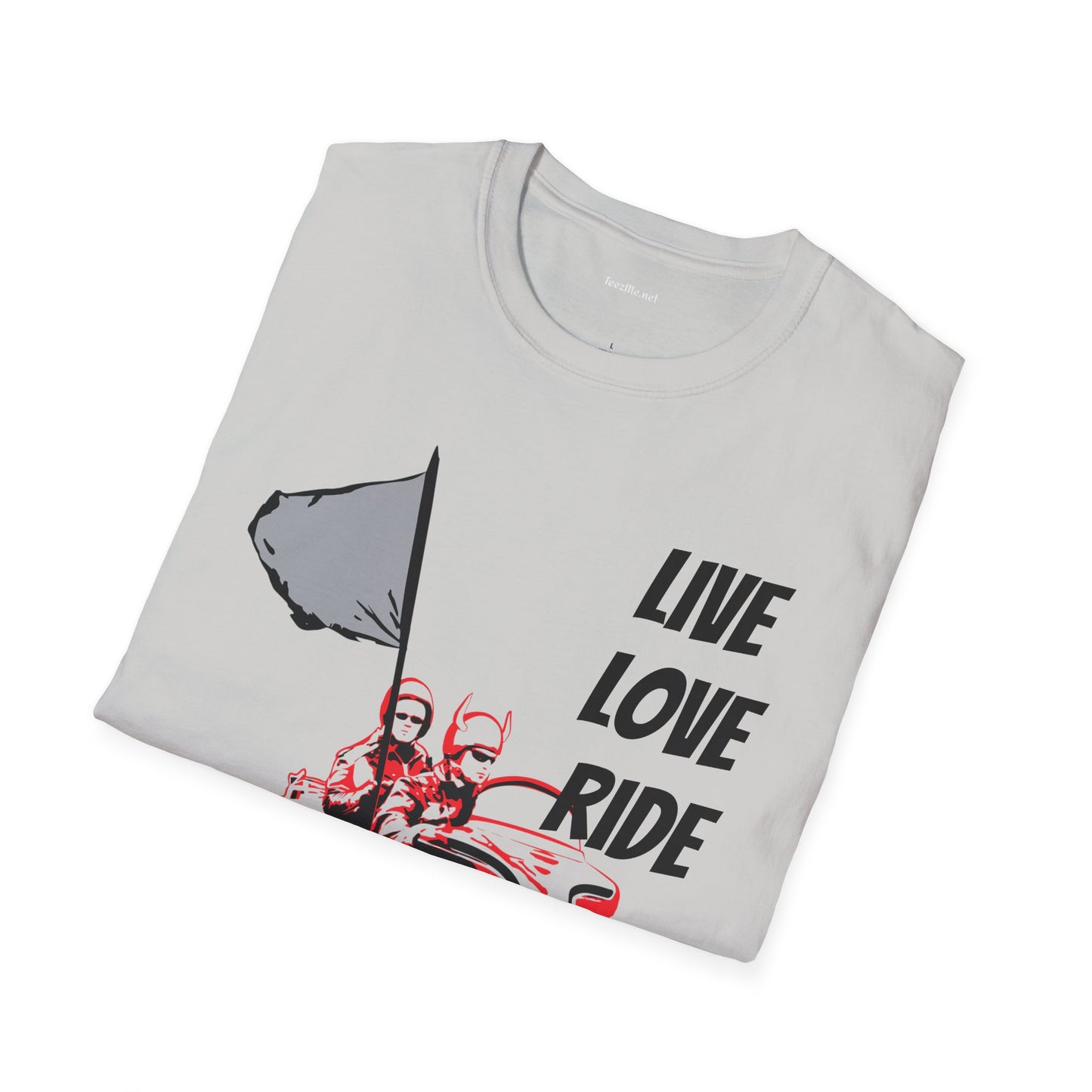 Live Love Ride - Unisex Softstyle T-Shirt 100% Cotton Graphic Motorcycle Harley
