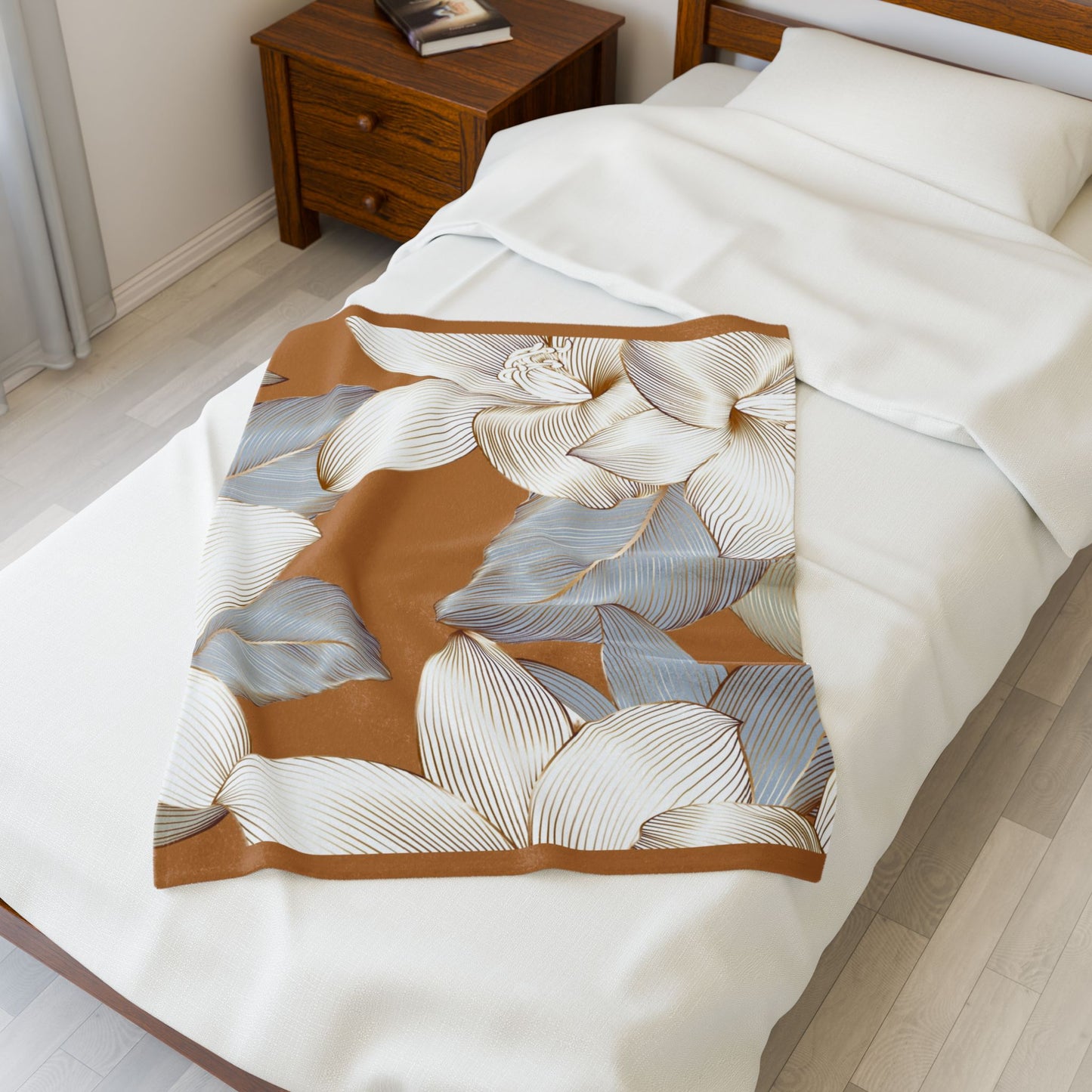 Floral Dreams Velveteen Plush Blanket