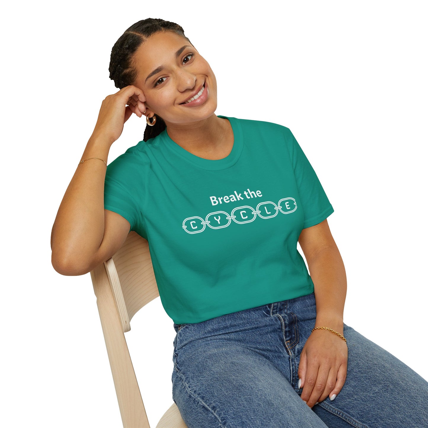 Break the Cycle - Unisex Softstyle T-Shirt 100% Cotton Graphic