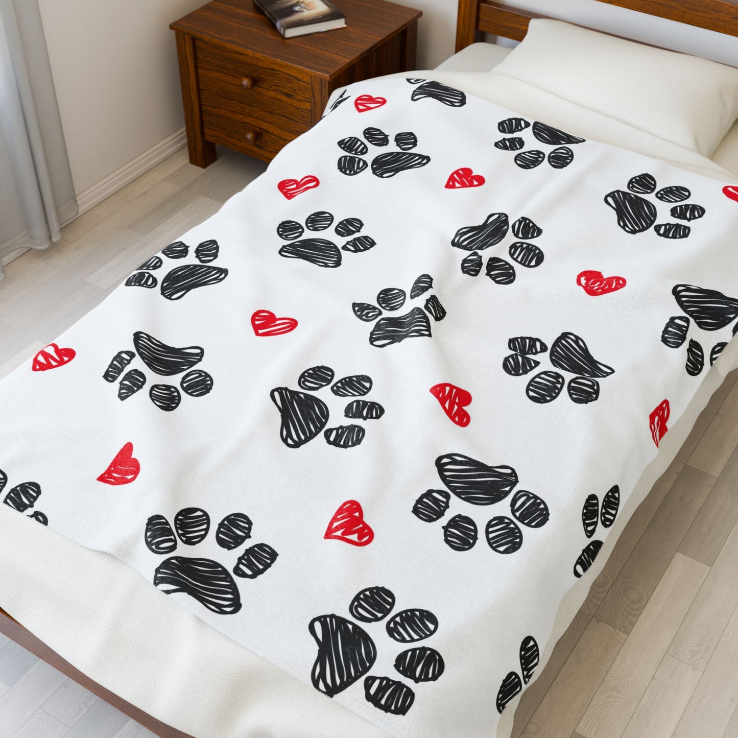 Love Paws - Velveteen Plush Blanket birthday valentine gift