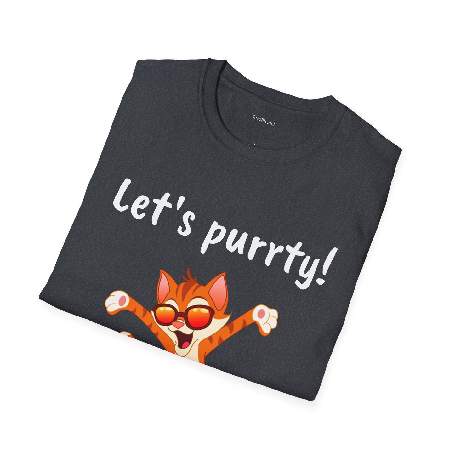 Let's purrty! - Unisex Softstyle T-Shirt 100% Cotton Graphic
