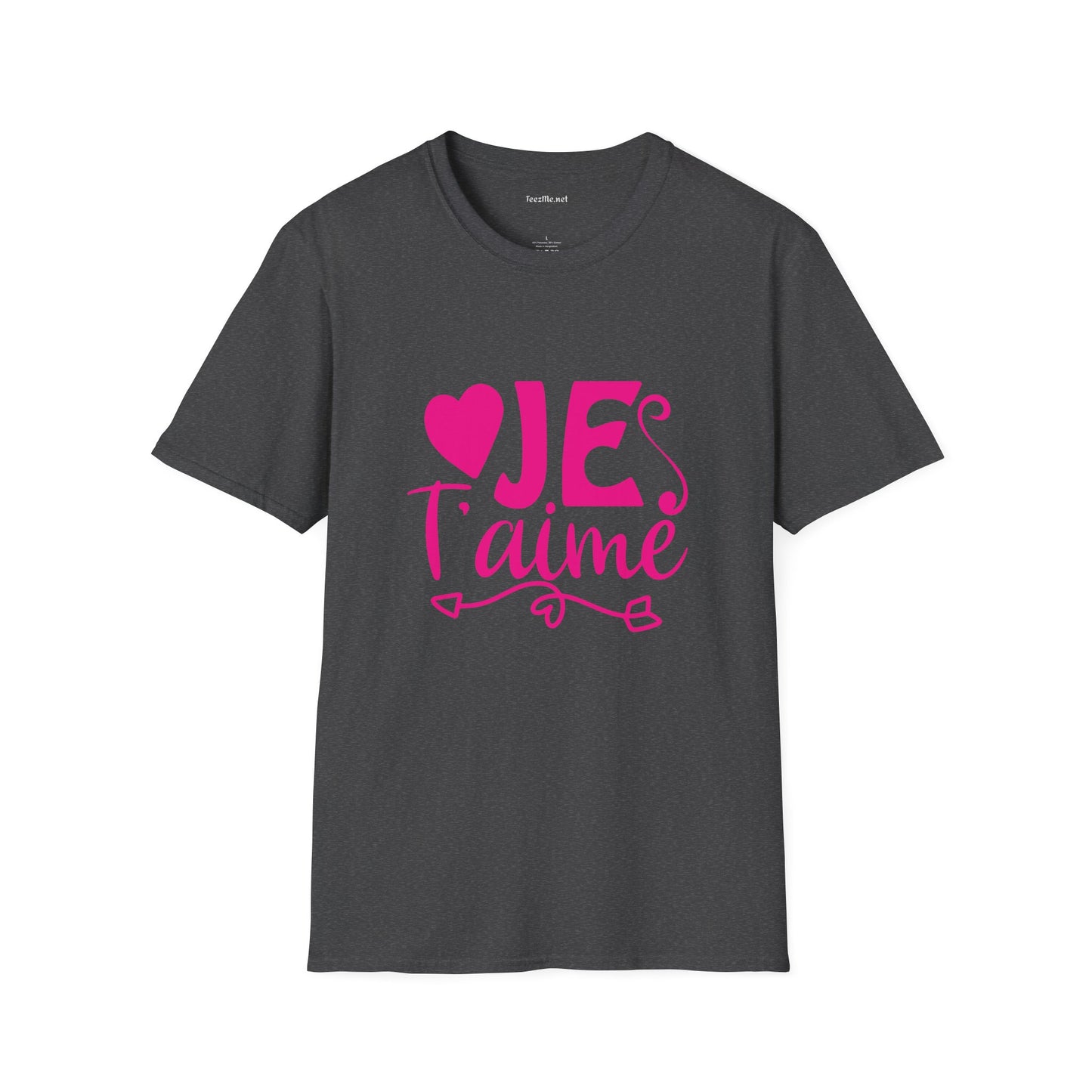 Je T’aime Unisex Softstyle T-Shirt 100% Cotton Graphic