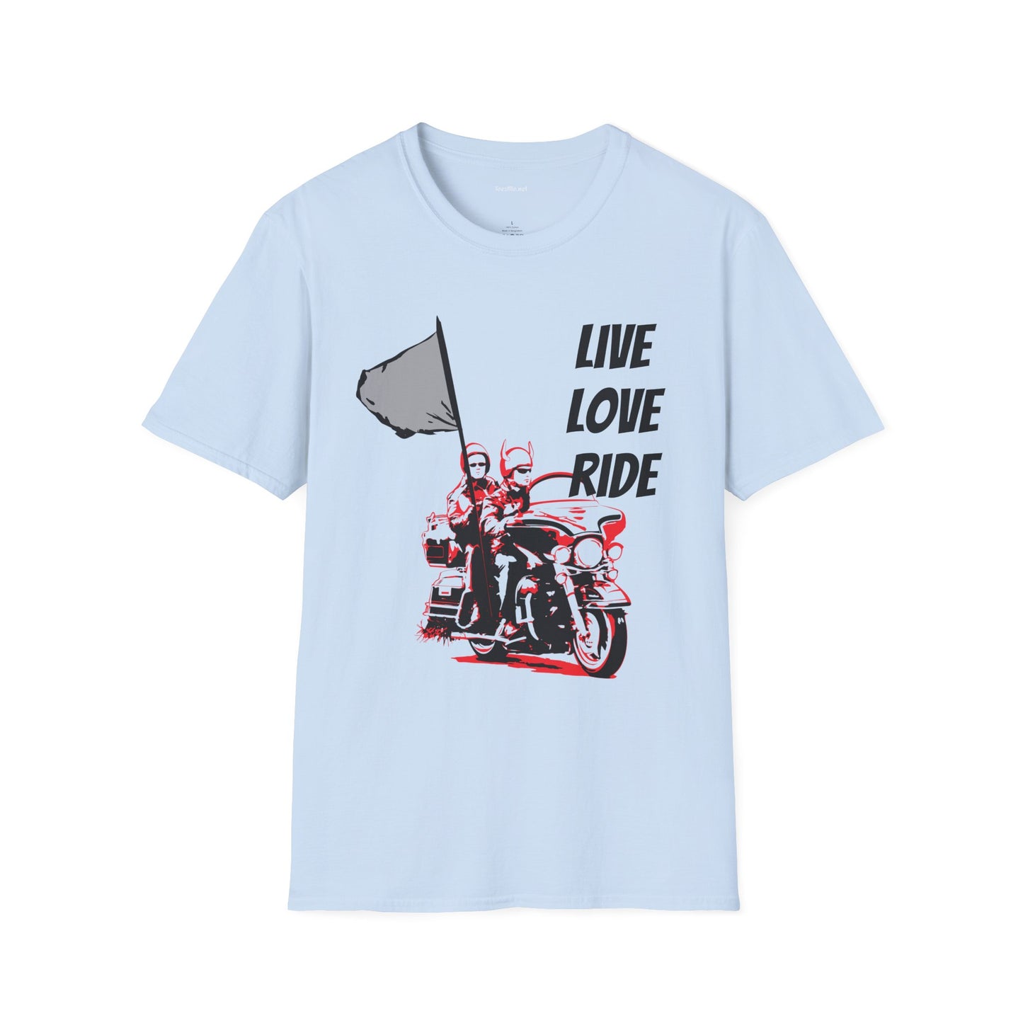 Live Love Ride - Unisex Softstyle T-Shirt 100% Cotton Graphic Motorcycle Harley