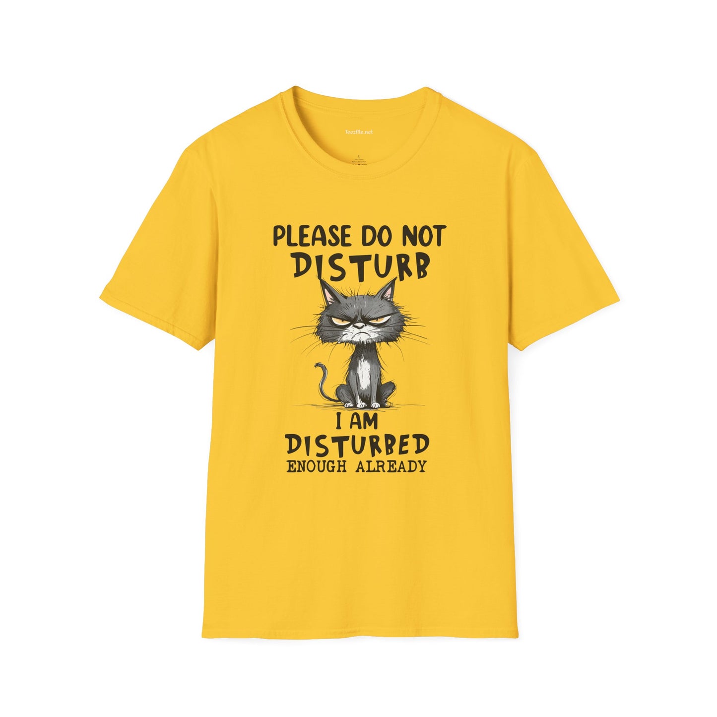 Please Do Not Disturb Unisex Softstyle T-Shirt 100% Cotton Graphic