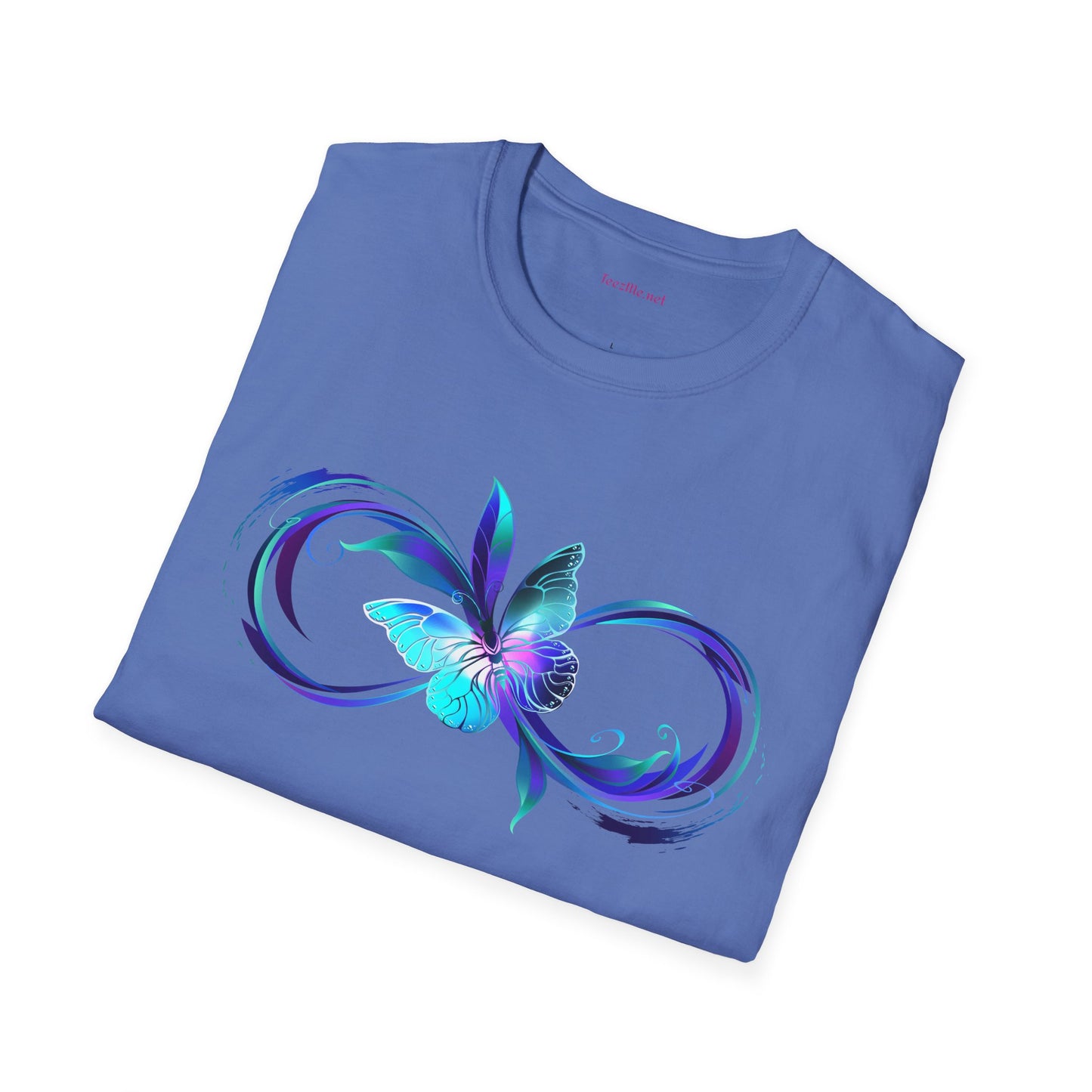 Infinity with Butterfly Unisex Softstyle T-Shirt 100% Cotton Graphic