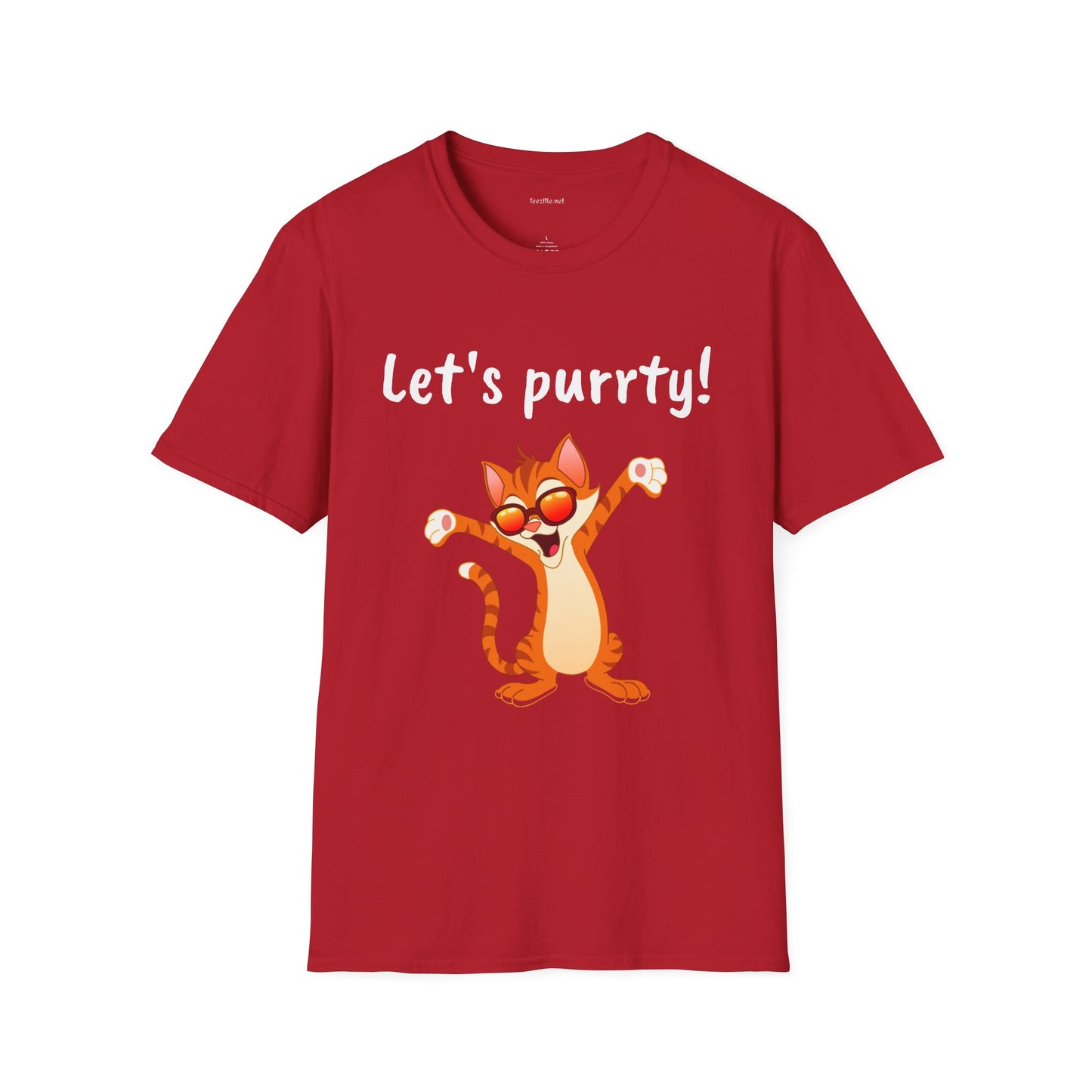 Let's purrty! - Unisex Softstyle T-Shirt 100% Cotton Graphic