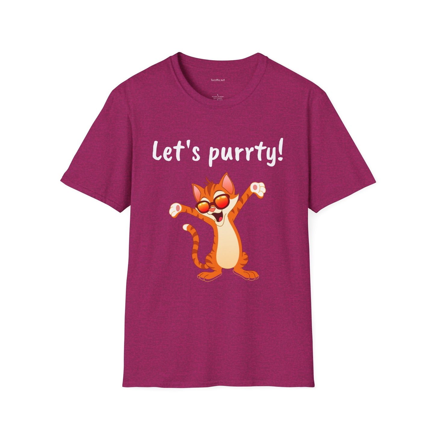 Let's purrty! - Unisex Softstyle T-Shirt 100% Cotton Graphic