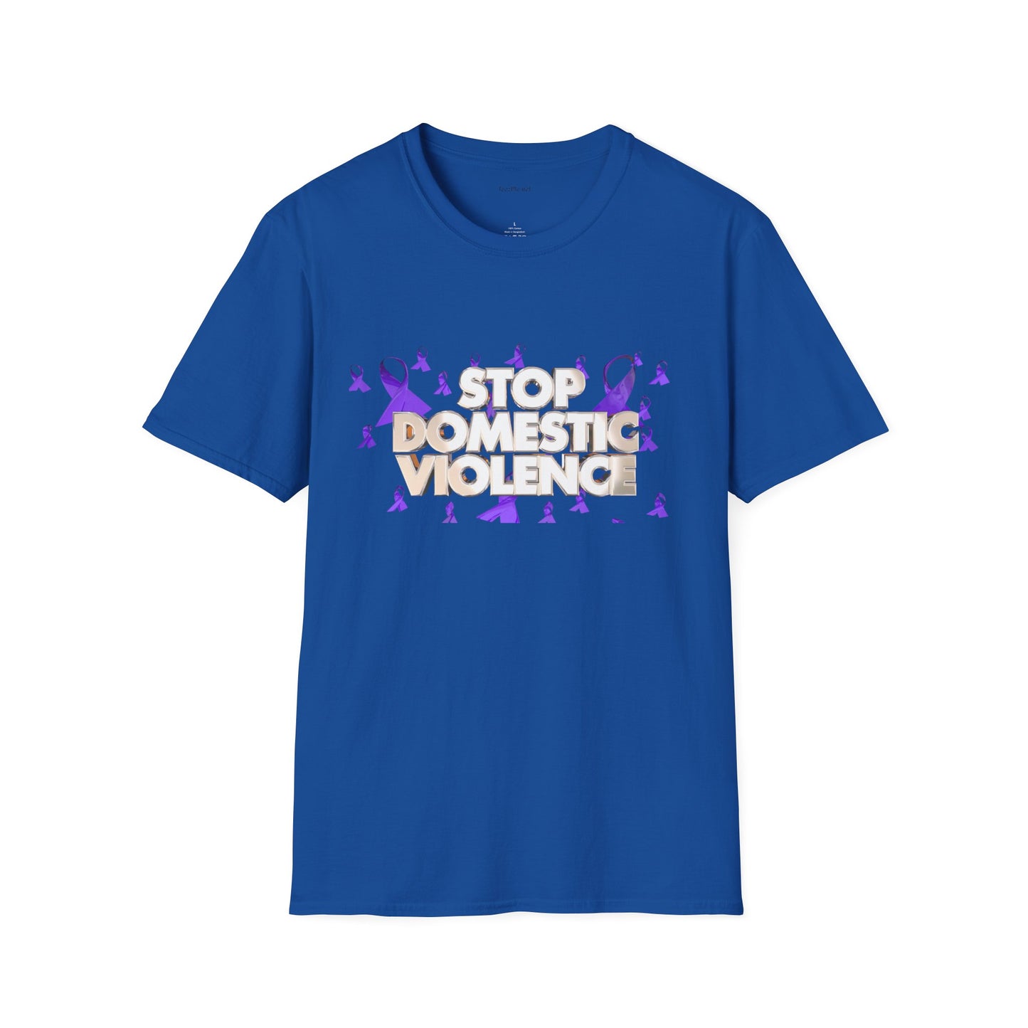 STOP DOMESTIC VIOLENCE - Unisex Softstyle T-Shirt 100% Cotton Graphic