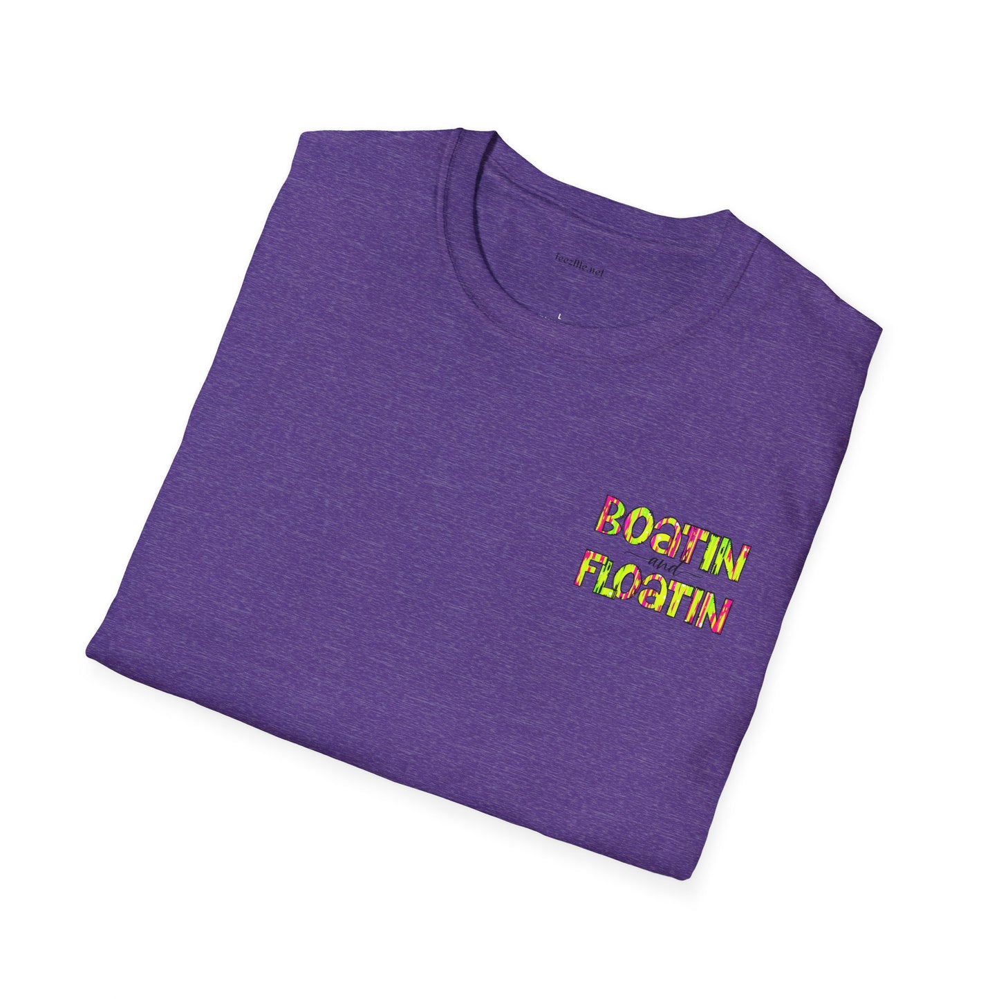 Boatin and Floatin (pocket size) - Unisex Softstyle T-Shirt 100% Cotton Graphic
