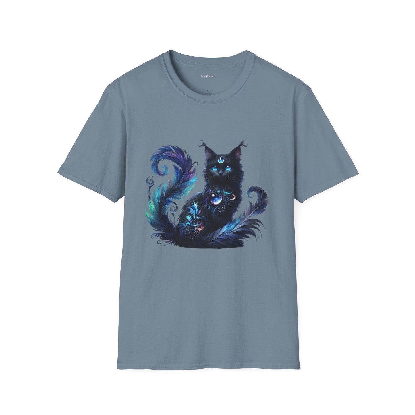 Black Spiritual Cat - Shirt 100% Cotton Graphic