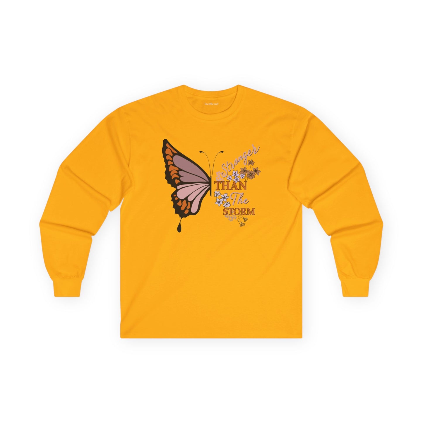 Stronger than the Storm with Butterfly Unisex Ultra Cotton Long Sleeve Tee
