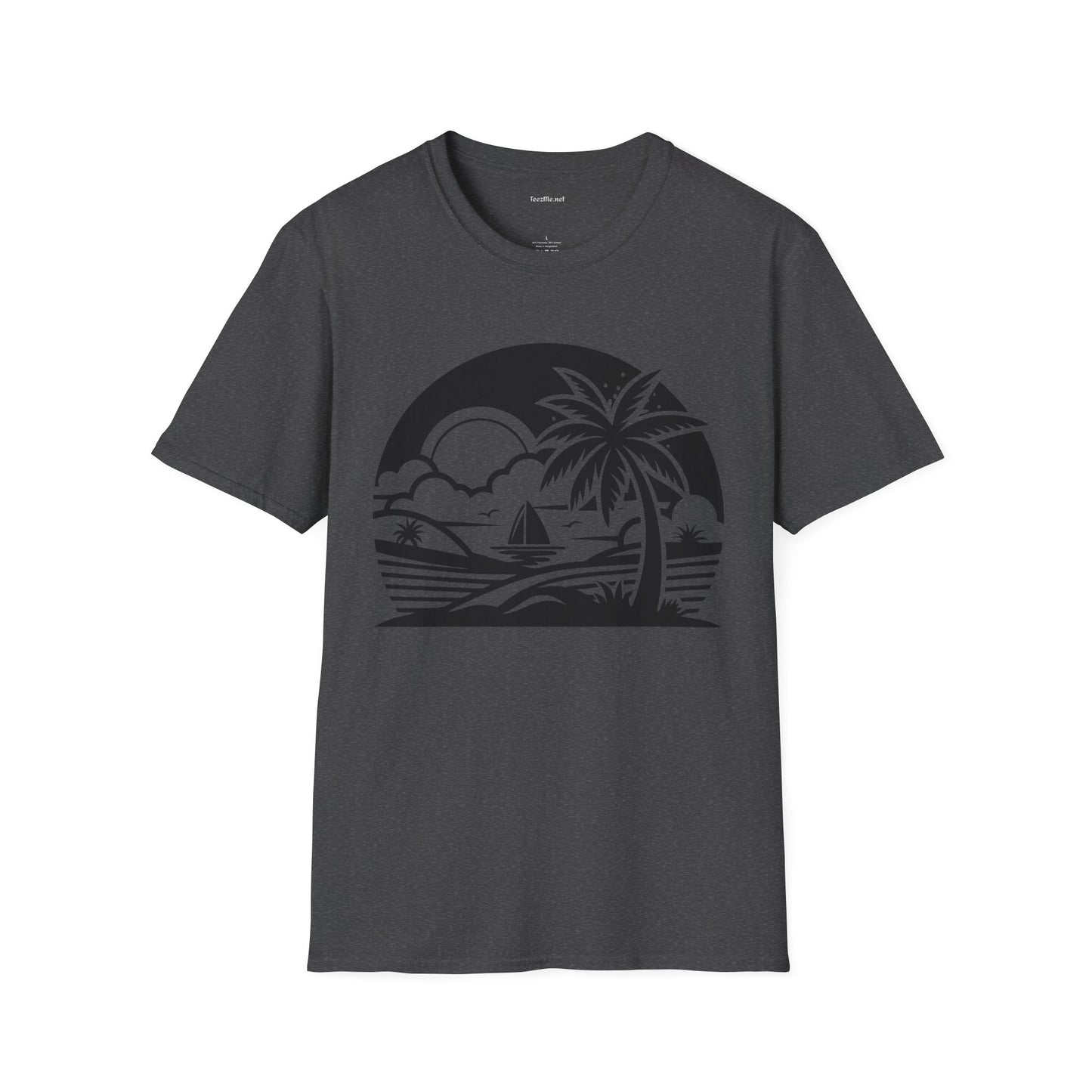 Beach Sunrise - Unisex Softstyle T-Shirt 100% Cotton Graphic