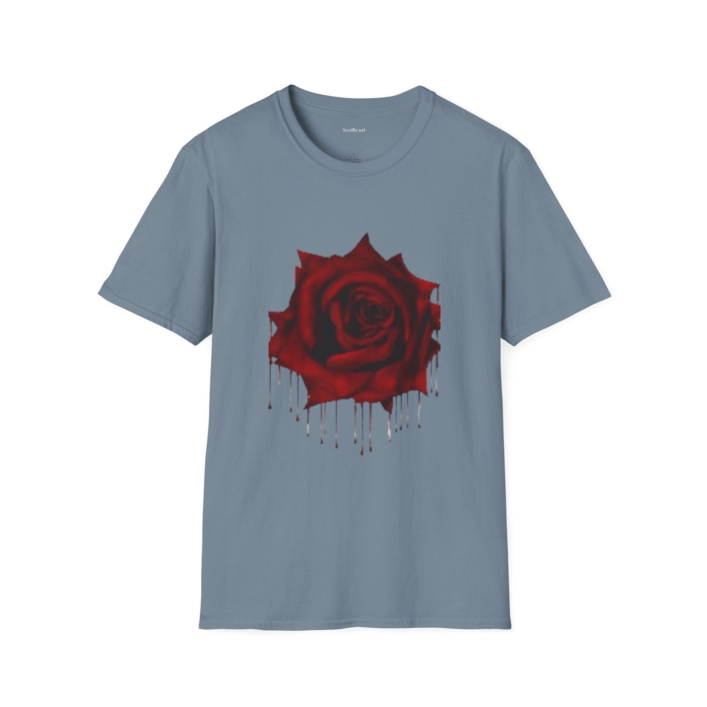 Bleeding Rose Illustration - Unisex Softstyle T-Shirt 100% Cotton Graphic