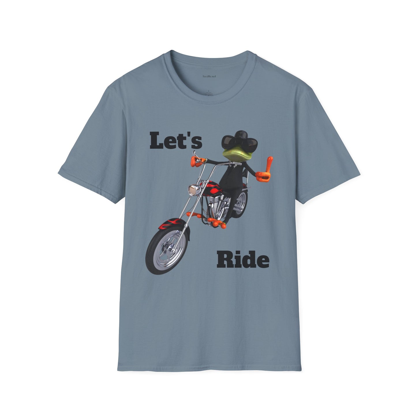 Let's Ride - Unisex Softstyle T-Shirt 100% Cotton Graphic Motorcycle Harley