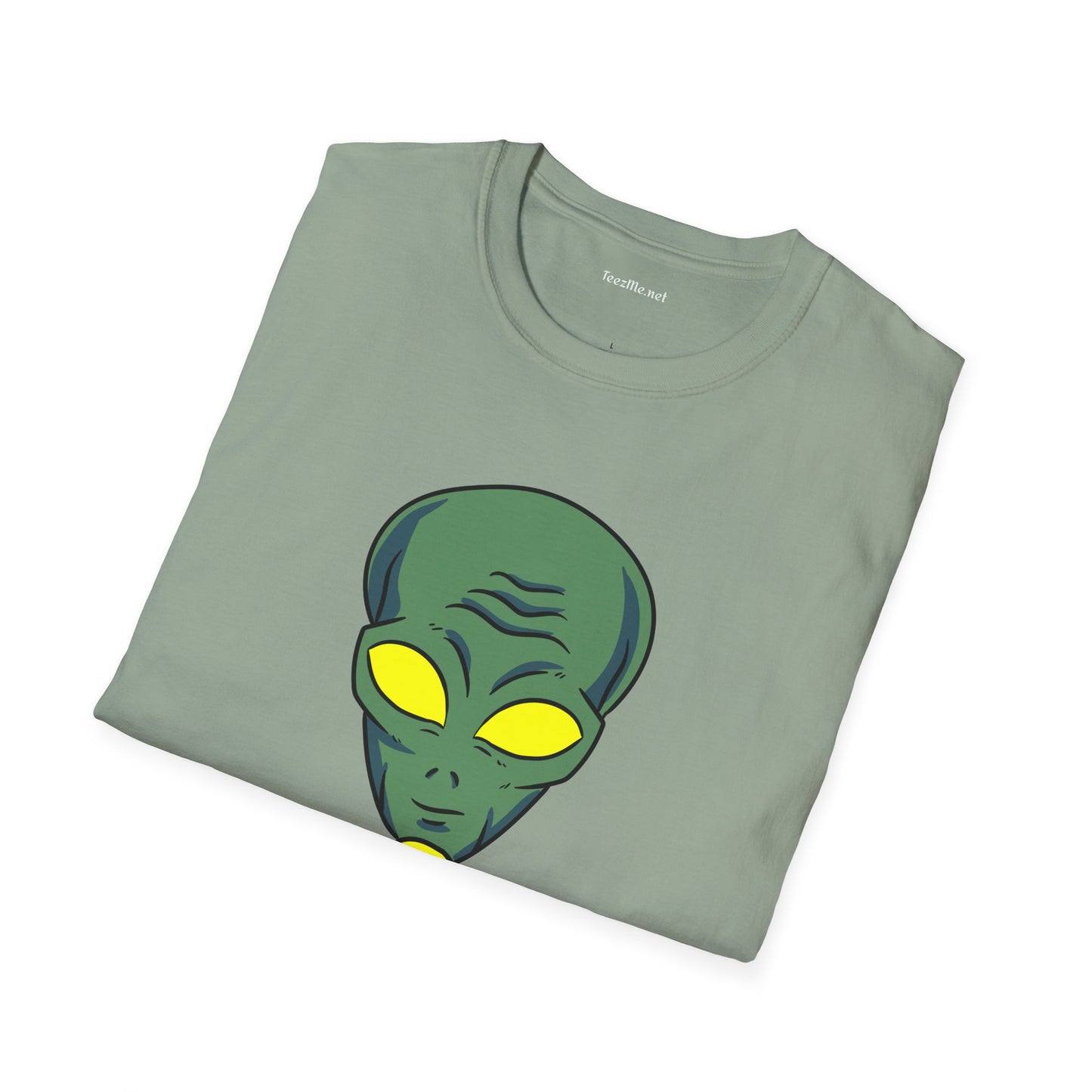 Alien Eating Pizza  Unisex Softstyle T-Shirt 100% Cotton Graphic