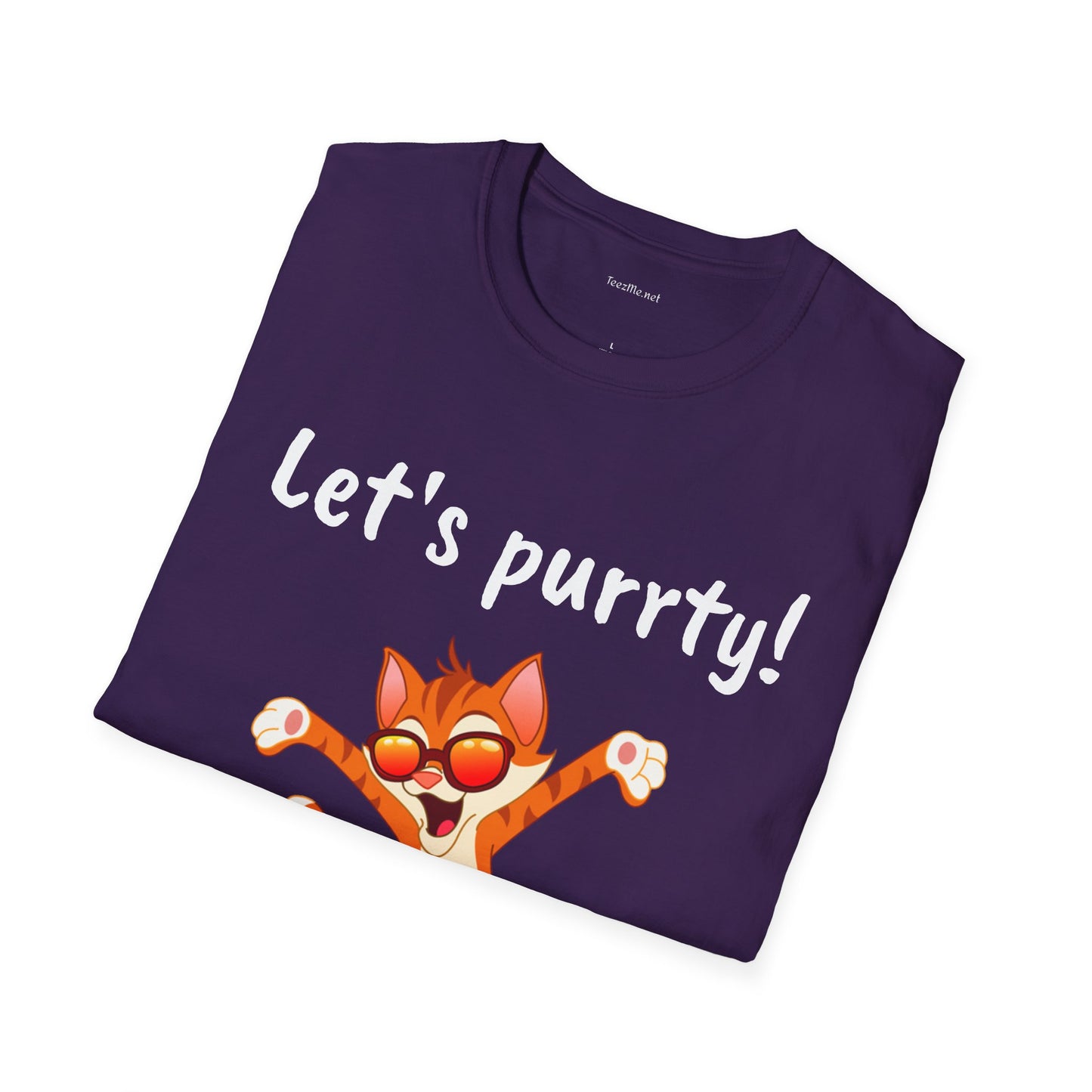 Let's purrty! - Unisex Softstyle T-Shirt 100% Cotton Graphic