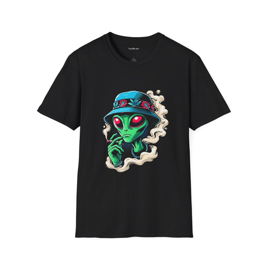 Alien Weed Unisex Softstyle T-Shirt 100% Cotton Graphic