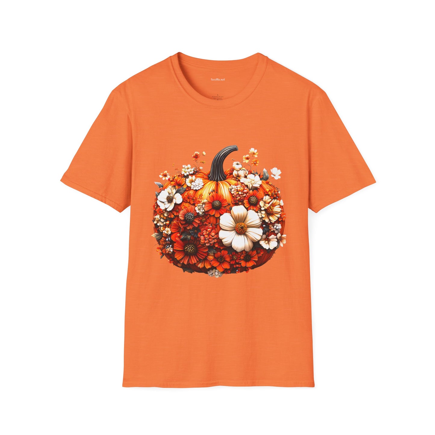 BOHO Floral Pumpkin - Unisex Softstyle T-Shirt 100% Cotton Graphic