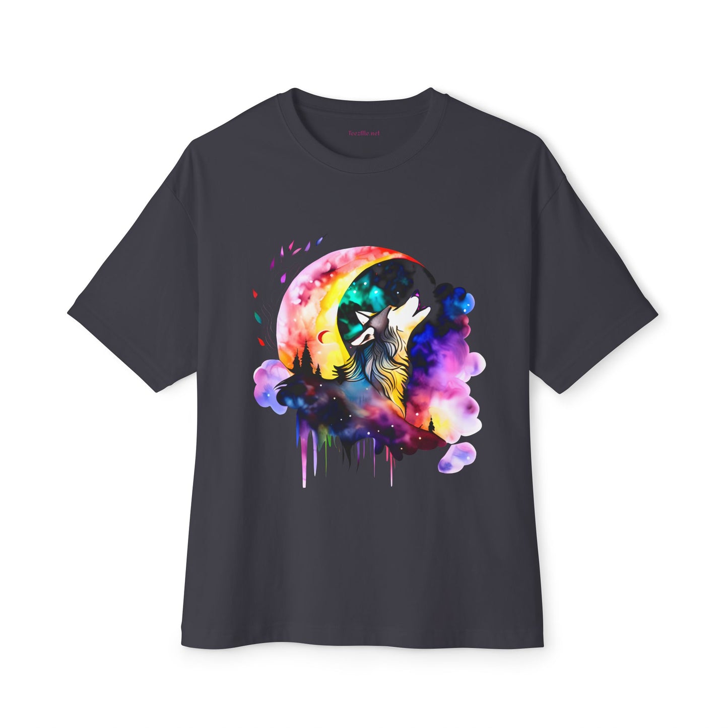 Regal Wolf Howling Unisex Oversized Boxy Tee