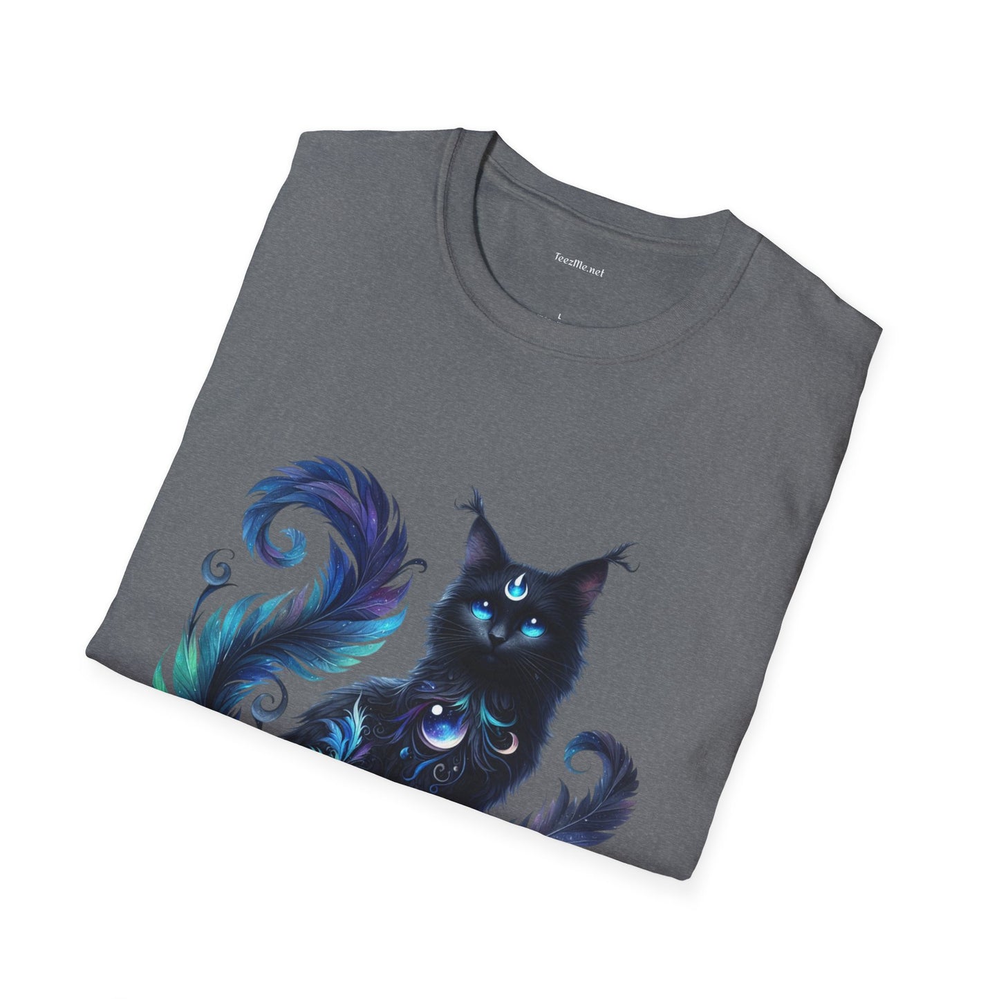 Black Spiritual Cat - Shirt 100% Cotton Graphic