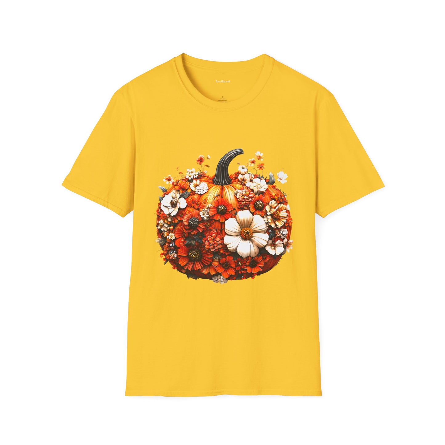 BOHO Floral Pumpkin - Unisex Softstyle T-Shirt 100% Cotton Graphic