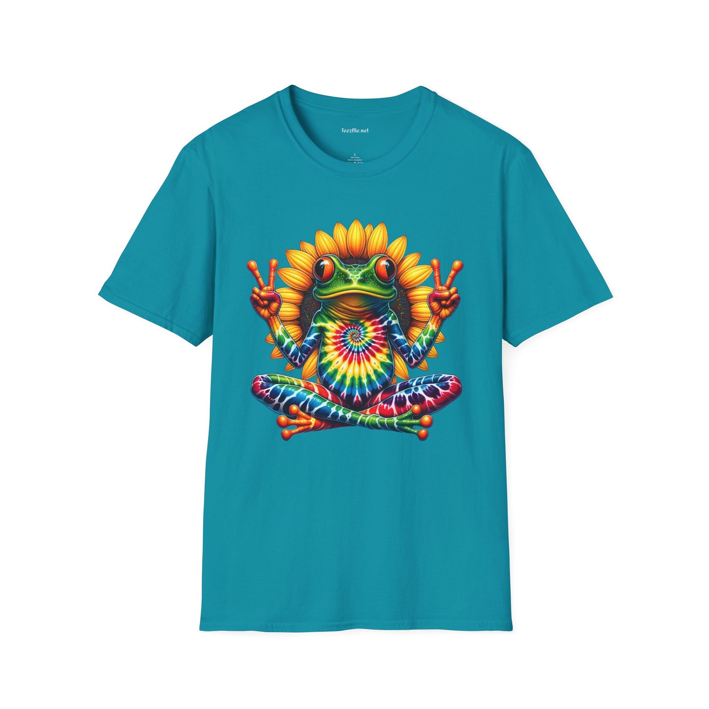 Peace Frog Tie-dye Unisex Softstyle T-Shirt 100% Cotton  #tarot