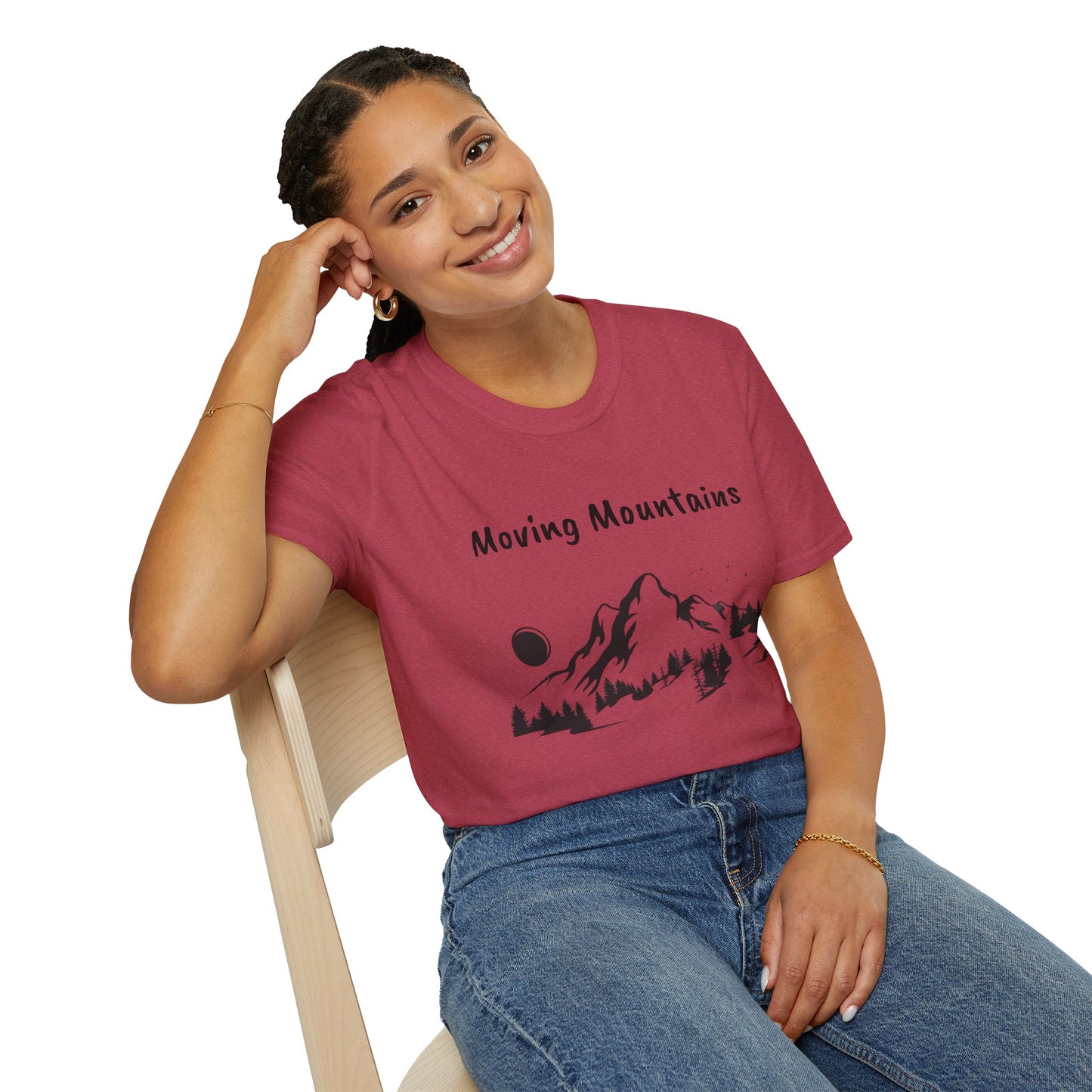 Moving Mountains - Unisex Softstyle T-Shirt 100% Cotton Graphic