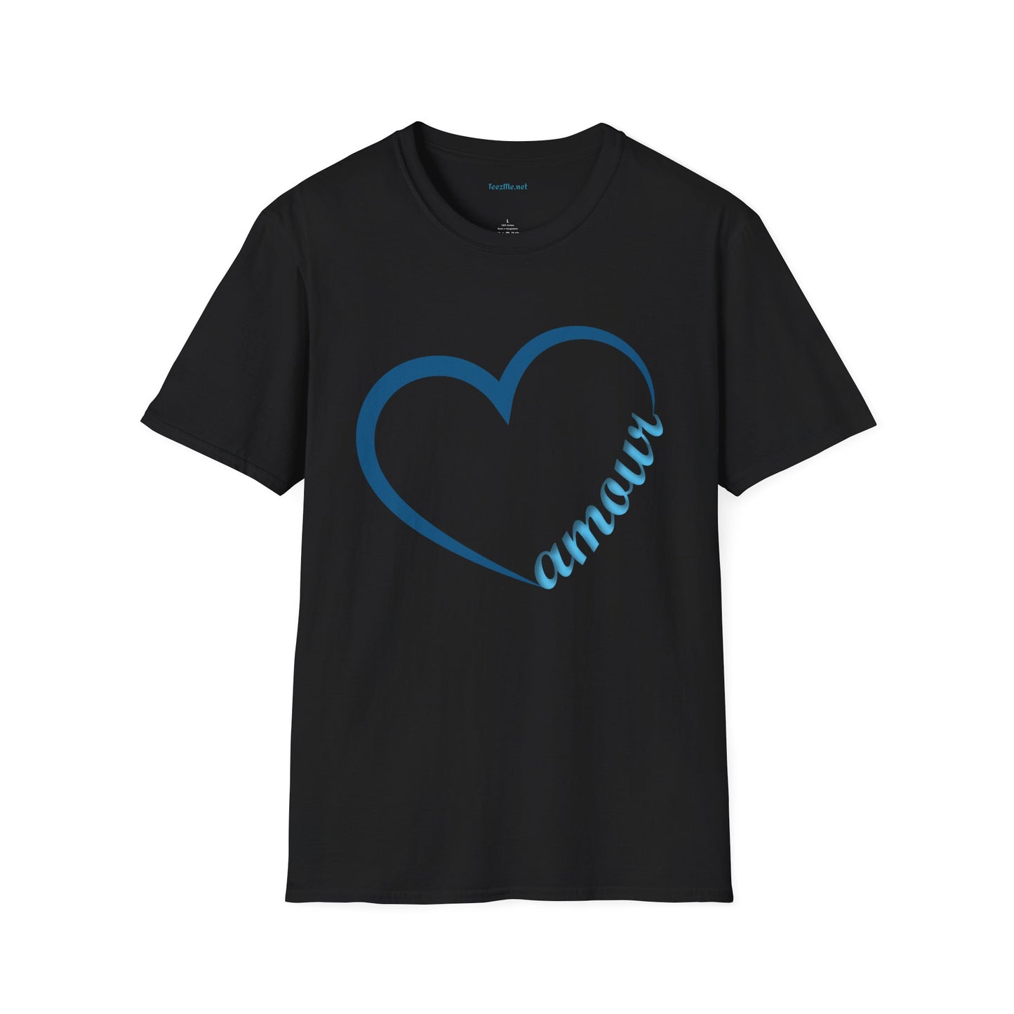 Amour (Turquoise) Unisex Softstyle T-Shirt 100% Cotton Graphic