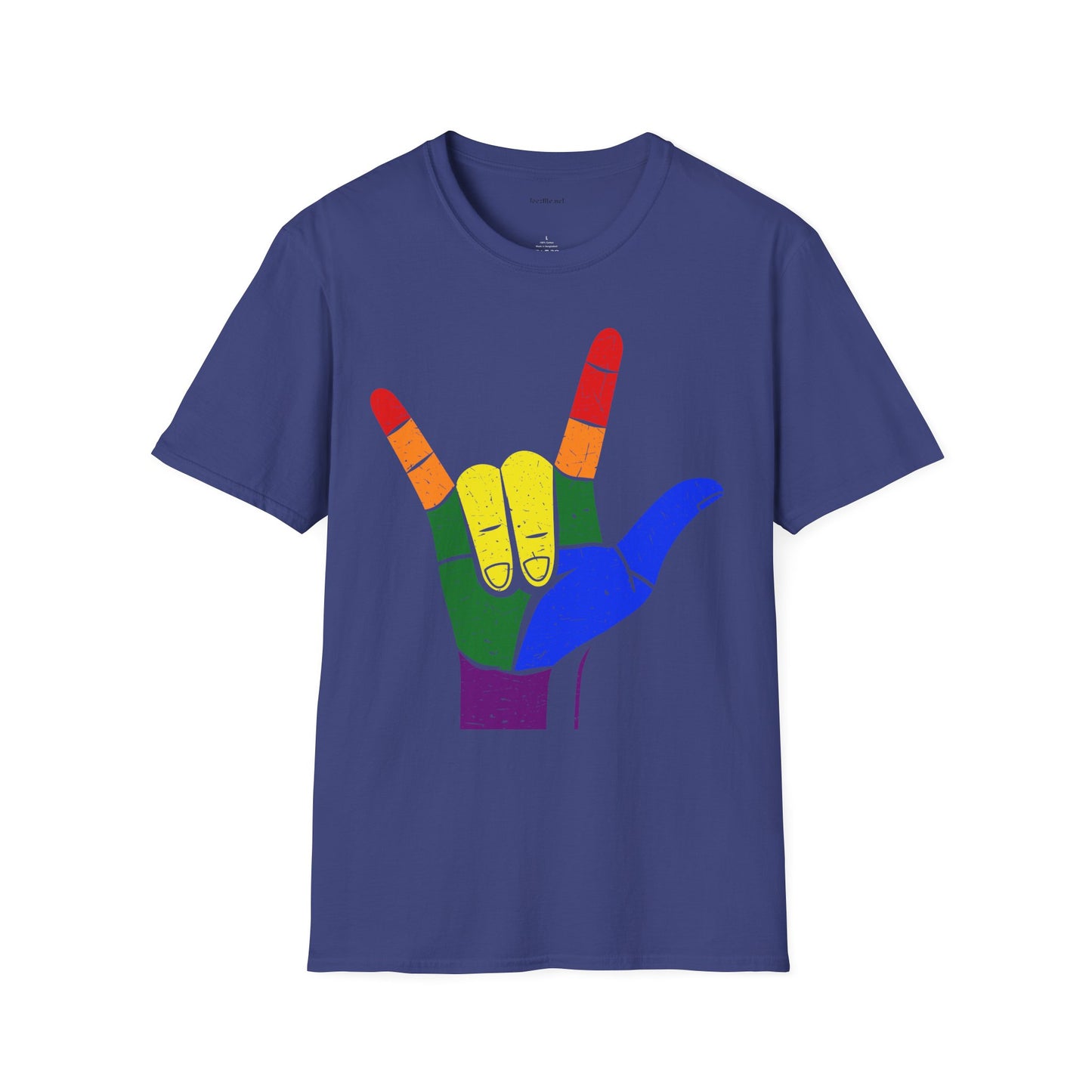 ASL Love LGBT  - Unisex Softstyle T-Shirt 100% Cotton Graphic