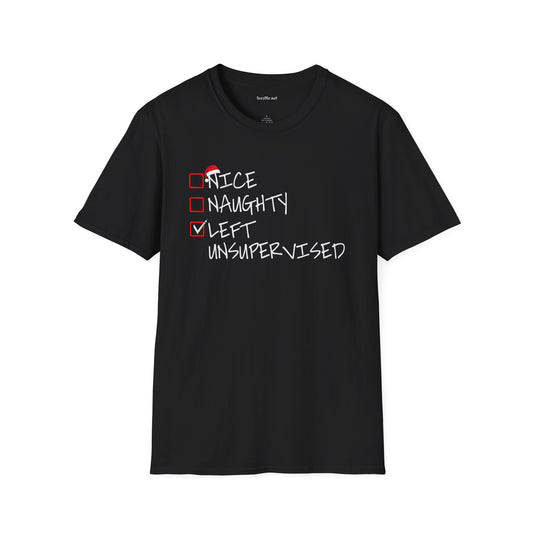 Nice Naughty Unsupervised Unisex SoftStyle T-Shirt 100% Cotton