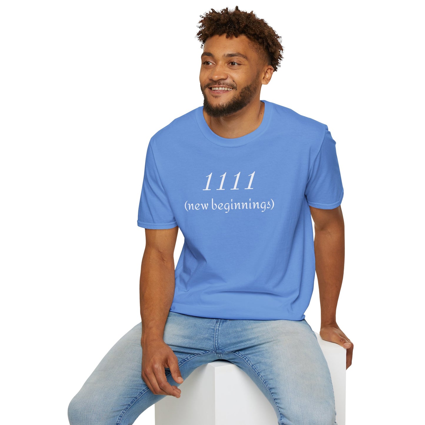 1111 (new beginnings) - Unisex Softstyle T-Shirt 100% Cotton Graphic #angel numbers