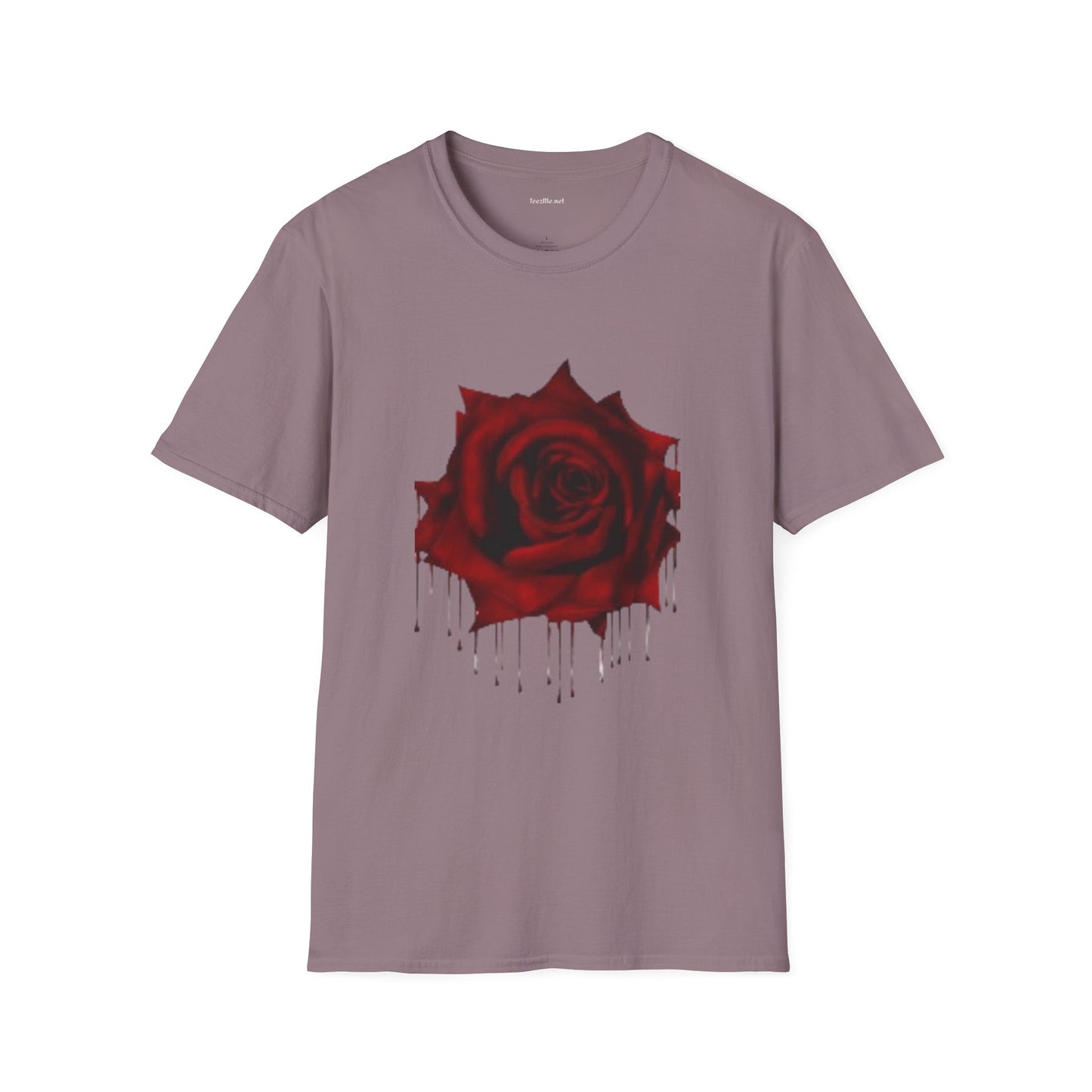 Bleeding Rose Illustration - Unisex Softstyle T-Shirt 100% Cotton Graphic
