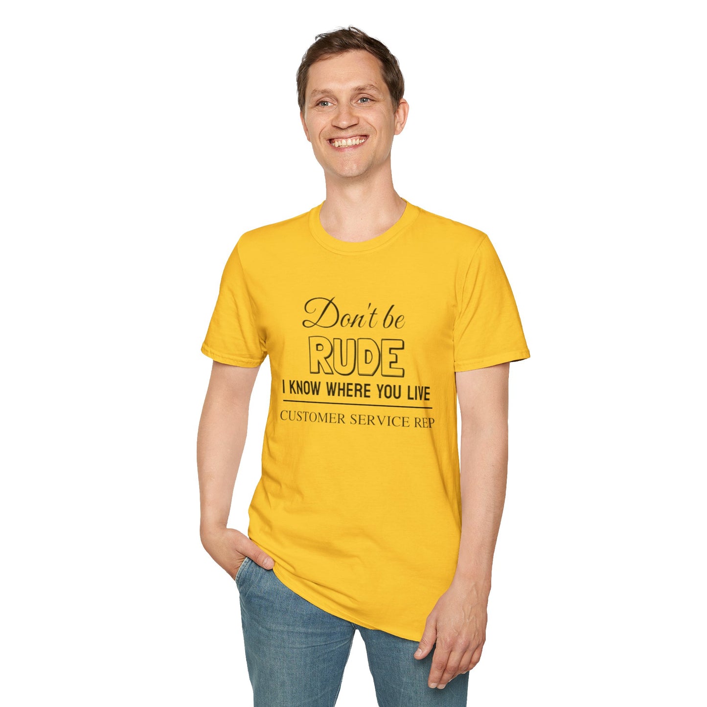 Don't be Rude  - Unisex Softstyle T-Shirt 100% Cotton Graphic