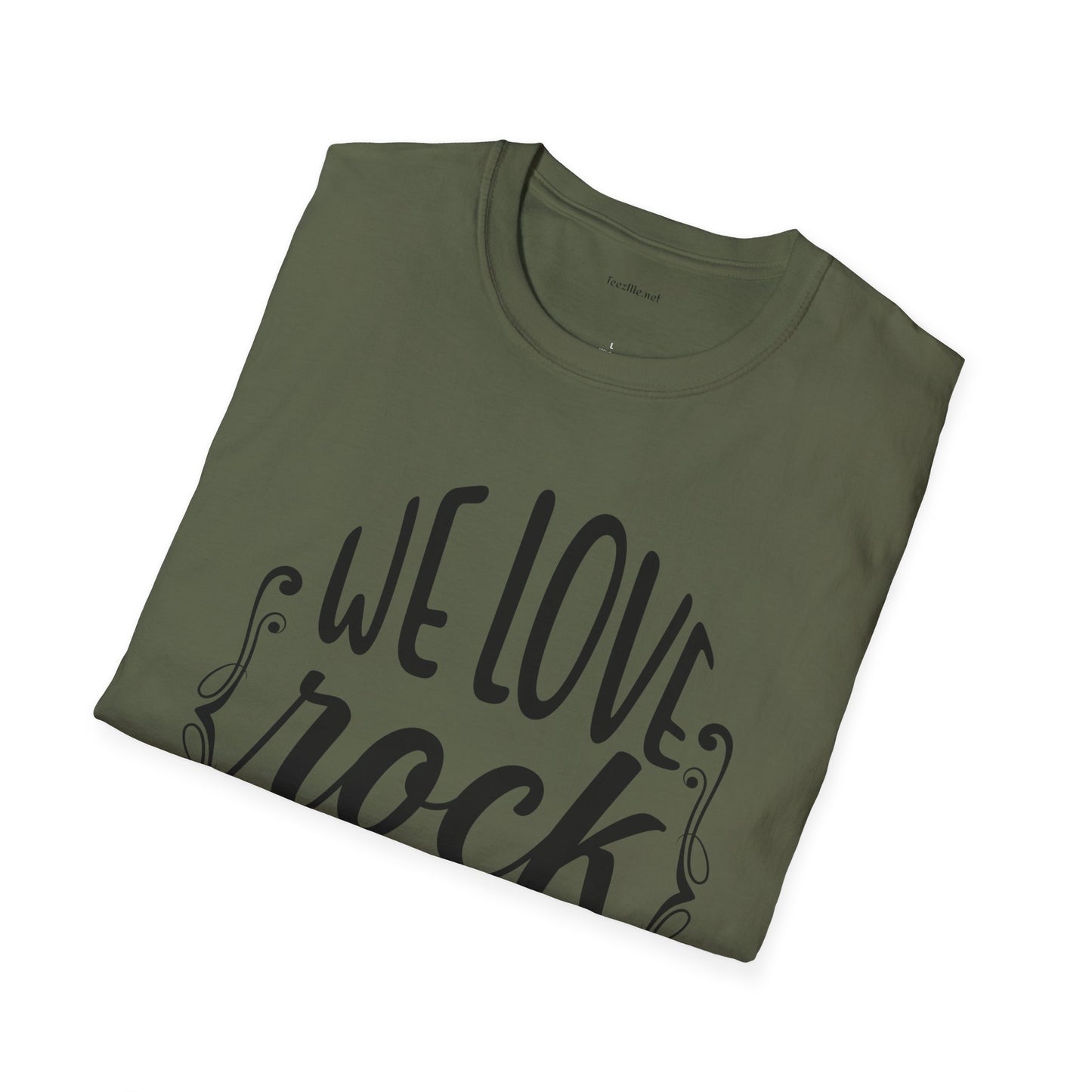 We Love Rock and Roll - Unisex Softstyle T-Shirt 100% Cotton Graphic