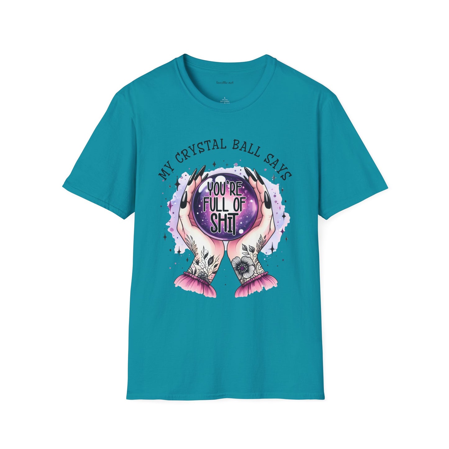 My crystal ball says - Unisex Softstyle T-Shirt 100% Cotton Graphic
