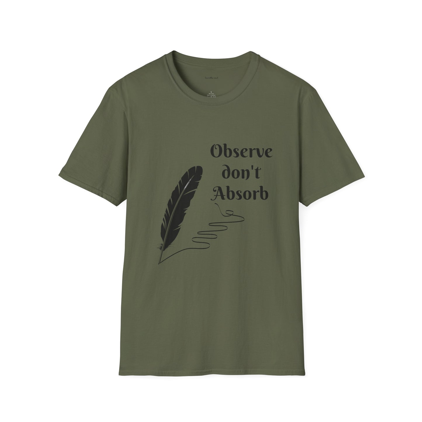 Observe don't Absorb- Unisex Softstyle T-Shirt 100% Cotton Graphic