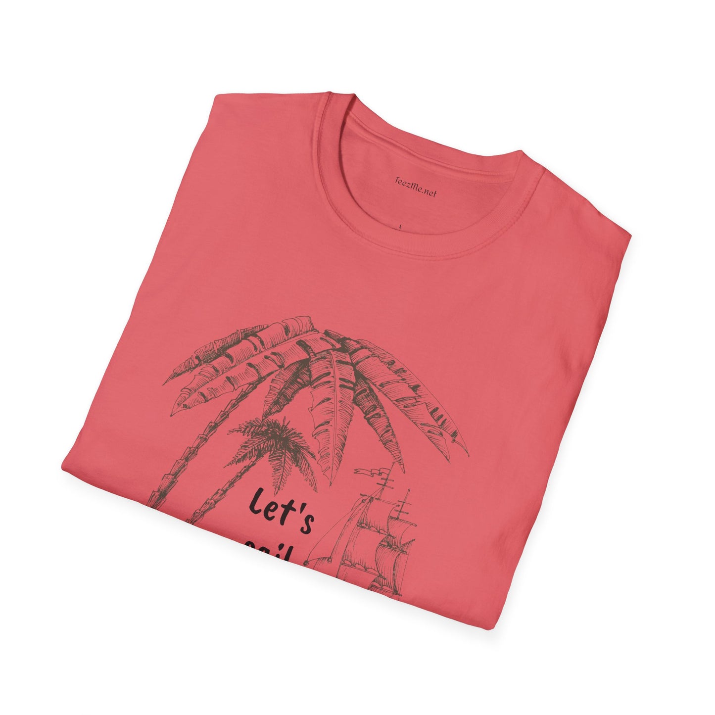 Let's sail away - Unisex Softstyle T-Shirt 100% Cotton Graphic