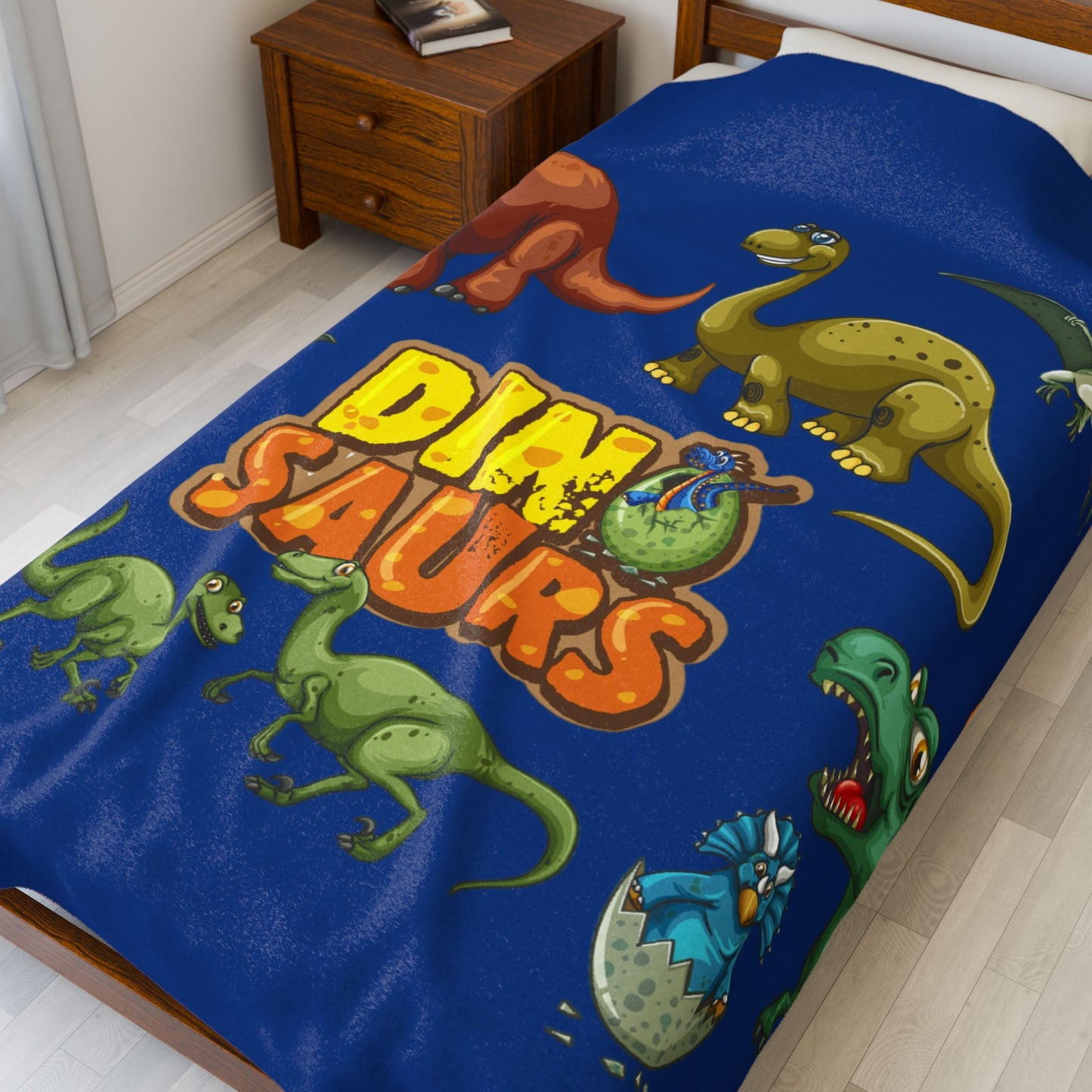 Dinosaurs Velveteen Plush Blanket